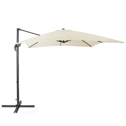 Beliani - MONZA - Zweefparasol - Beige|Donkergrijs - Polyester