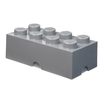LEGO Opbergbox Brick 8 Grijs