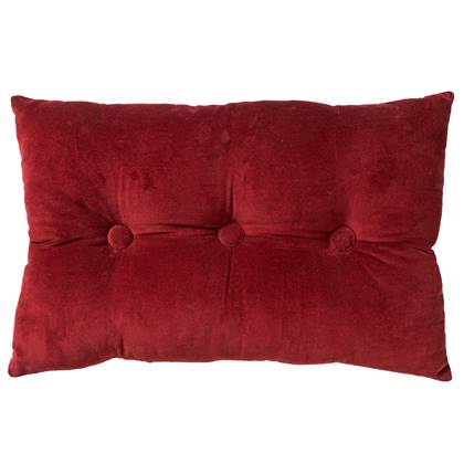 VALERIE - Sierkussen velvet Merlot 40x60 cm - rood