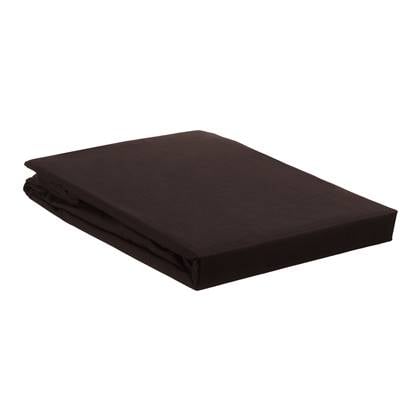 Ambiante Cotton Uni Hoeslaken 140 x 200 cm - Bruin