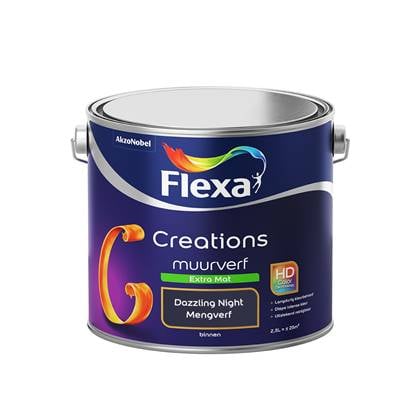 Flexa Creations muurverf extra mat Dazzling Night 2,5L