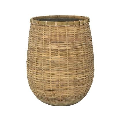 Pottery Pots Bloempot-Plantenbak Cement-Bamboe D 37 cm H 44 cm