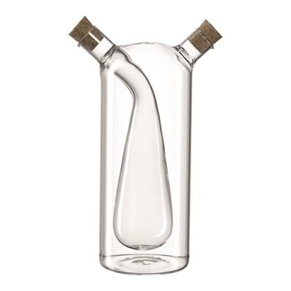 Leonardo Cucina 2-in-1 Olie- en Azijnfles Transparant