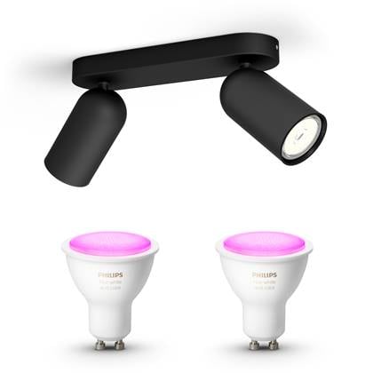 Philips Pongee Opbouwspot - White & Color Ambiance GU10