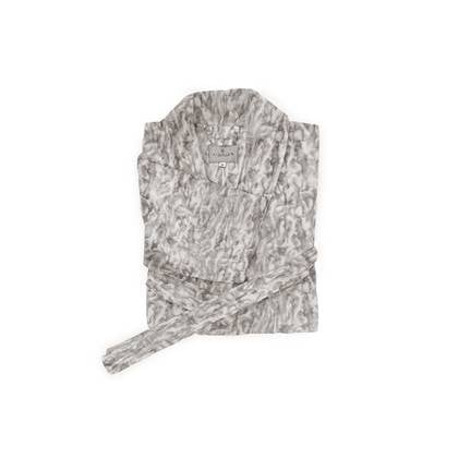 LINNICK Flanel Fleece Badjas Bont Rabbit - zilver Grijs