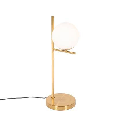 QAZQA Tafellamp flore Goud-messing Design D 18cm