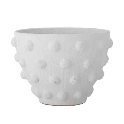 Bloomingville Rokiya Bloempot - Wit Terracotta