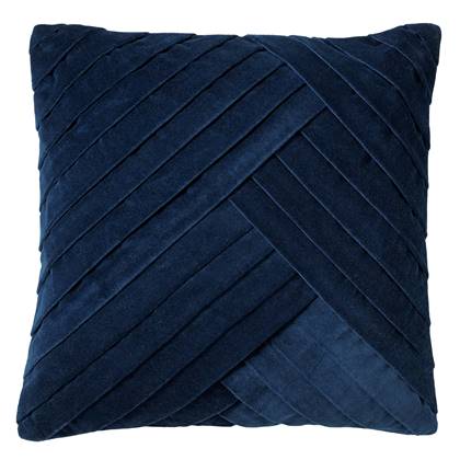 Dutch Decor Sierkussen 45x45 cm - GIDI - velvet - effen kleur - blauw