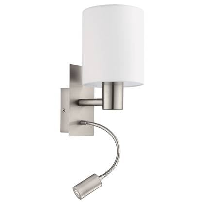 EGLO Pasteri Wandlamp - E27|LED - 38 cm - Grijs|Wit Wit, Grijs