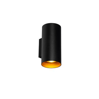 QAZQA Wandlamp sab Zwart Design L 9.6cm