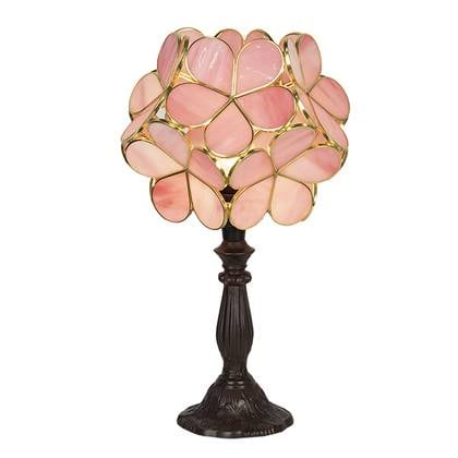 Tafellamp Tiffany 21*21*38 cm E14-max 1*25W Roze Polyresin -