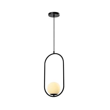 QUVIO Hanglamp glas langwerpig zwart - QUV5123L-BLACK Transparant