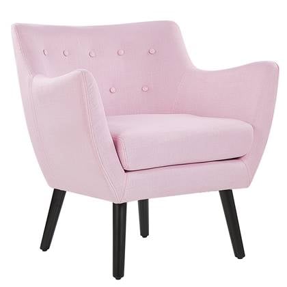 Beliani - DRAMMEN - Chesterfield fauteuil - Roze - Polyester