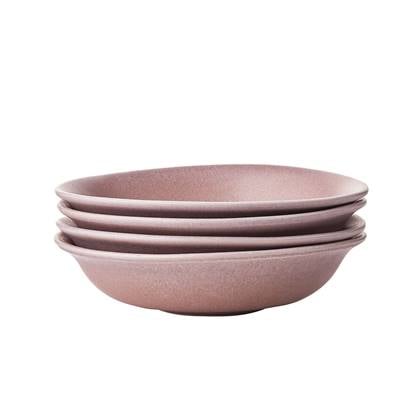 by fonQ Mixed Ceramics Pastaborden 4st. Ø 22 cm Dusty Rose