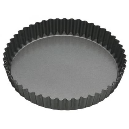 MasterClass - Ronde geribbelde (quiche) bakvorm met losse bodem - 23cm Grijs