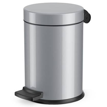 Hailo Pedaalemmer Solid S 4 L zilverkleurig