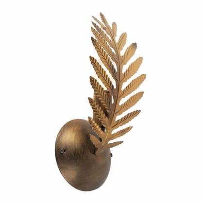 Ylumen Wandlamp Palm 1 blad H 32 cm bruin Goud