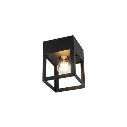 QAZQA Moderne plafondlamp kubus - Cela Zwart