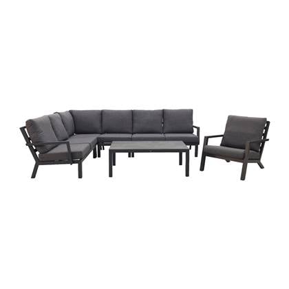 VDG Rockford|Atlanta loungeset antraciet - 5-delig