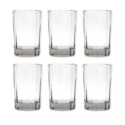 Brût Homeware, Set van 6 Water | Sap Glas 20 CL, helder