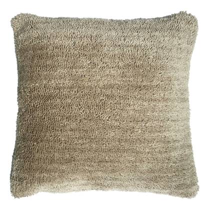 Tufted solid cushion cocoon beige