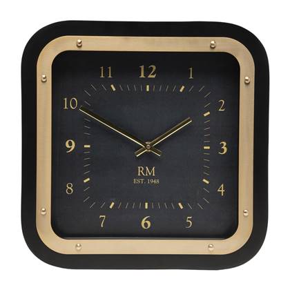 Riviera Maison Bogota Wall Clock - 32x6x32 cm Zwart