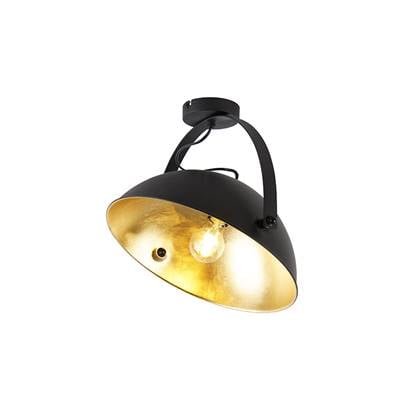 QAZQA Plafondlamp magnax Zwart Industrieel L 40.5cm