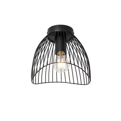QAZQA Design plafondlamp draad 20cm - Pua Zwart