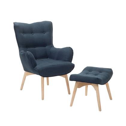 Beliani VEJLE - Chesterfield fauteuil - Blauw - Kunststof