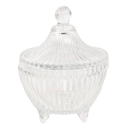 Clayre & Eef Glazen potje Ø 9x12 cm Glas Transparant