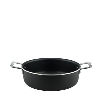 Alessi Braadpan Pots&Pans - AJM102/24 B - Zwart - ø 24 cm / 3.4 liter - door Jasper Morrison