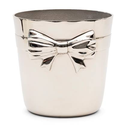 Riviera Maison Pretty Bow Cooler - 22.0x22.5x23.5 cm Zilver, Zwart