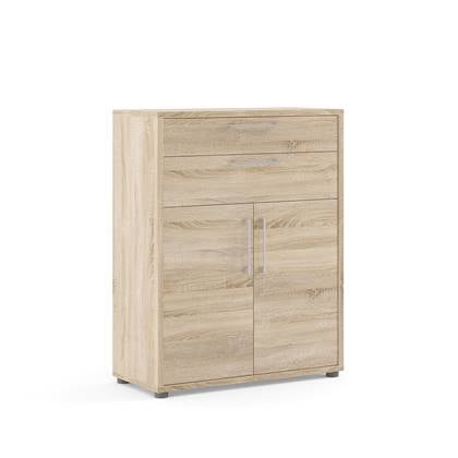 Hioshop Prisme archiefkast 2 lades en 2 deuren eiken decor.