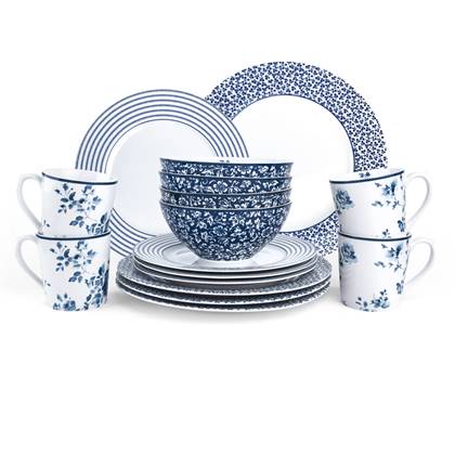 Laura Ashley Set 16 Delig Servies 4 Persoons