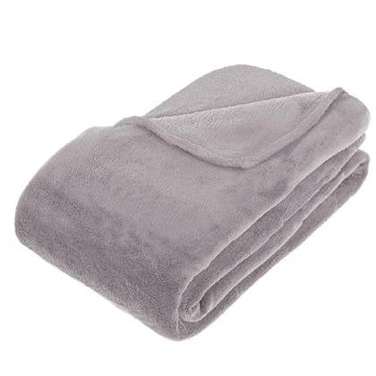 Grote Fleece deken|fleeceplaid 180 x 230 cm polyester Grijs