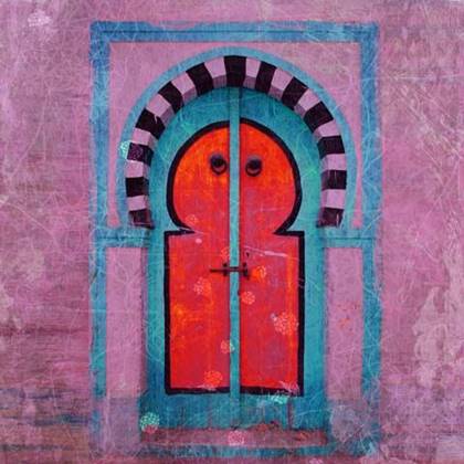 Safaary Marokkaanse Schilderij Poort Lila