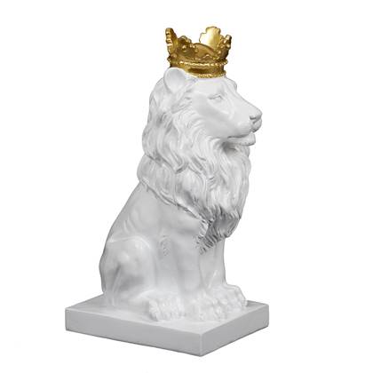 Decoratief beeld Royal Lion Wit H30 cm