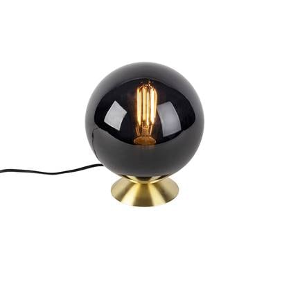 QAZQA Tafellamp pallon Zwart Art Deco D 200mm