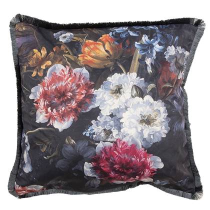 Clayre & Eef Sierkussen 45x45 cm Groen Synthetisch Bloemen
