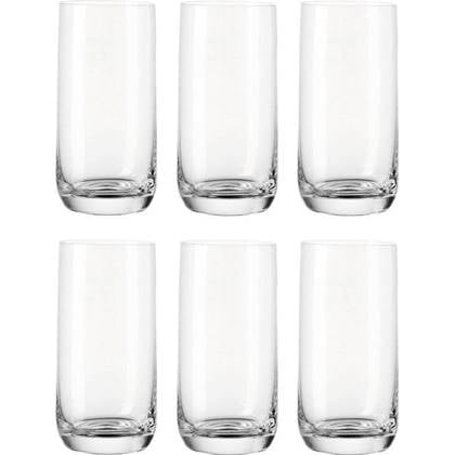 Leonardo Daily longdrinkglas 330 ml - 6 stuks Antraciet, Beige, Blauw, Brons, Bruin, Crème, Geel, Goud, Grijs, Groen, Koper, Messing, Multicolor, Oranje, Paars, Rood, Roze, Taupe, Transparant, Wit, Zilver, Zwart