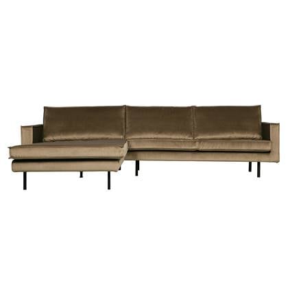 BePureHome Chaise Rodeo Longue Links - Velvet - Taupe