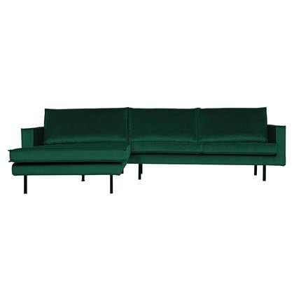 BePureHome Rodeo Chaise Longue Links - Velvet - Green Forest