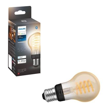 Philips Hue Filament Lichtbron E27 standaardlamp A60 – warm tot koelwit licht – 1-pack – Bluetooth
