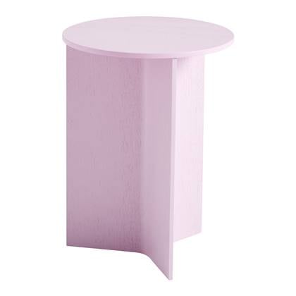 HAY Slit Table Wood Round Bijzettafel - Ø 35 cm - Pink