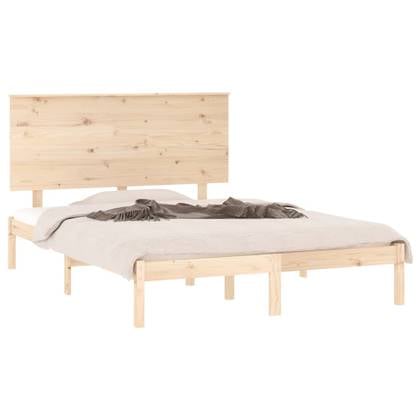 vidaXL Bedframe massief hout 135x190 cm