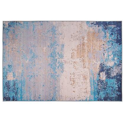 Beliani - INEGOL - Vloerkleed - Blauw - 140 x 200 cm - Polyester