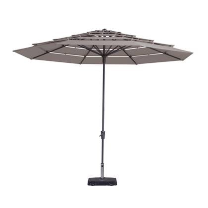 Madison parasol Syros Open Air rond 350 cm taupe