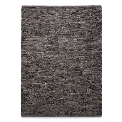 Nordic Weavers Wollen vloerkleed Lett - grijs|bruin - 90x160 cm