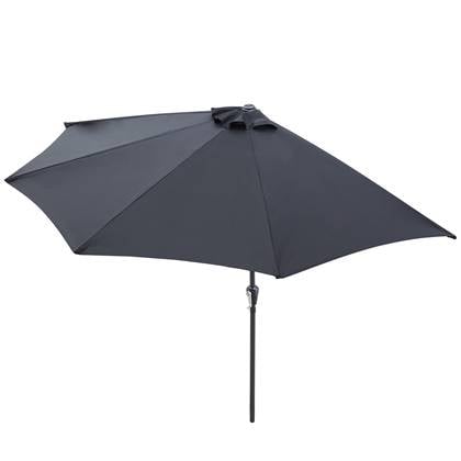 ACAZA Halfronde Parasol voor Balkon of Terras, 3 meter diameter, Zwart