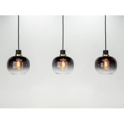 EGLO Oilella Hanglamp - E27 - 95 cm - Smoke glas - Zwart